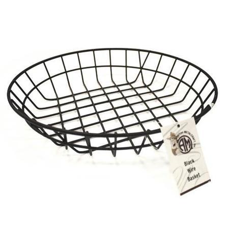 AMERICAN METALCRAFT 10 in Round Black Wire Basket WIB100